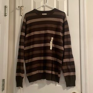Brown and tan striped sweater